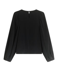 ASHI Crepe blouse, BLACK
