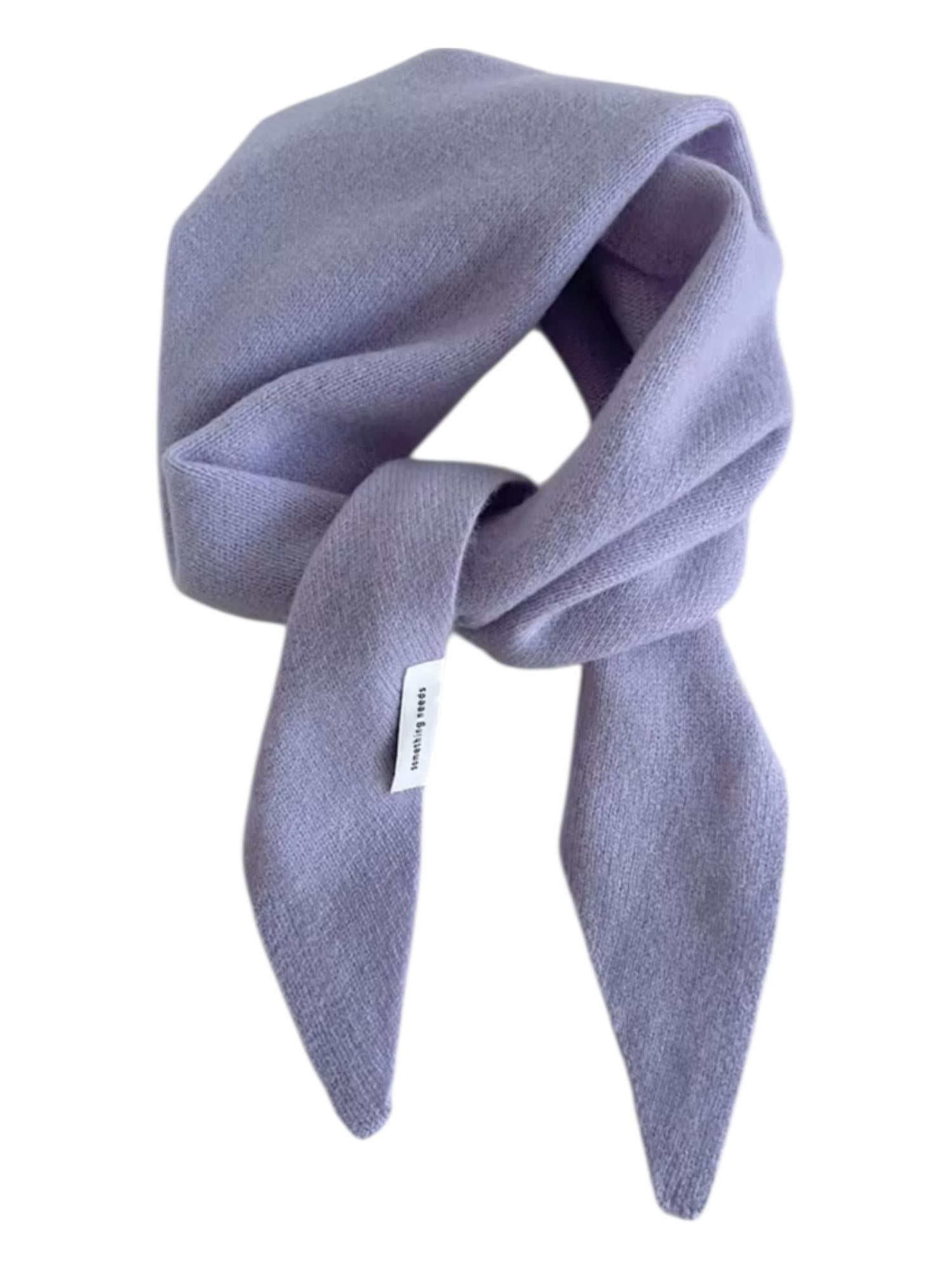 BETTY trekant skjerf i 100 % ull, LIGHT PURPLE