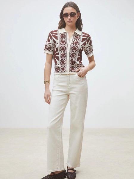 ROY JEANS bukse med rette ben, BLANC CASSE