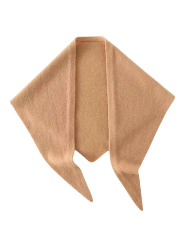 BETTY trekant skjerf i 100 % ull, CAMEL
