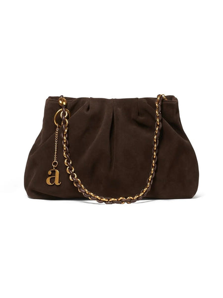 MAXIME TRUE SUEDE VESKE, DARK BROWN