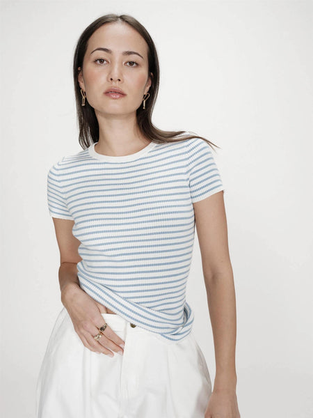 VENDREDI STRIPETE  T-SHIRT, BLEUTE