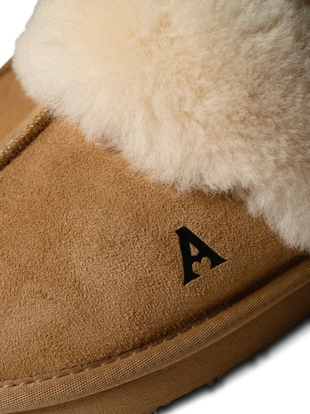 SHEARLING SLIPPERS , CHESTNUT