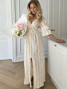 ADELIC MAXI DRESS - LIGHT PINK FLOWER PRINT