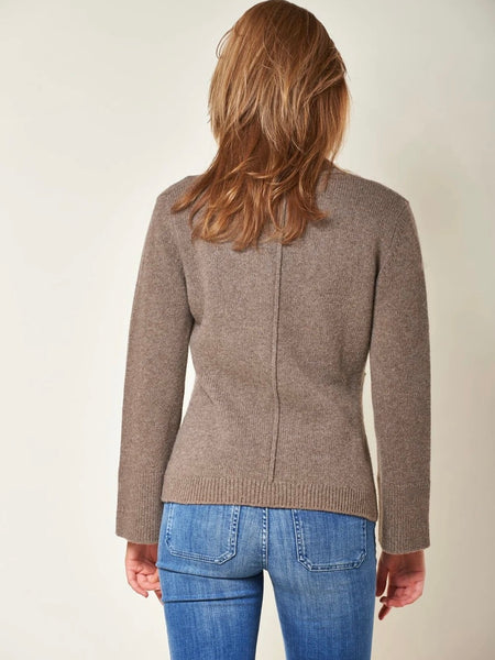 TATE  ULL CARDIGAN  , TAUPE