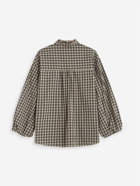 ADELIE rutete bluse, LATTE