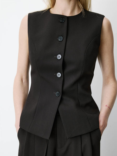 ARISTIDE vest, CHOCOLATE