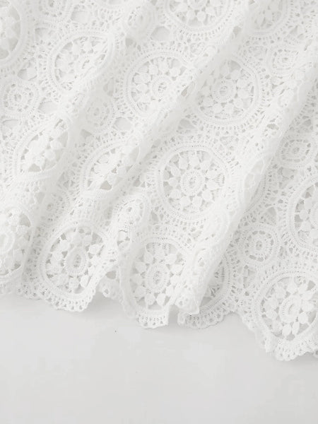 MADDIE LACE DRESS, WHITE