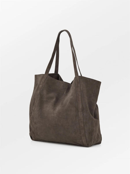 HOT FUDGE BROWN, Suede Eden Bag