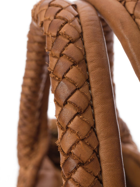 TEODORA LEATHER BAG, COGNAC
