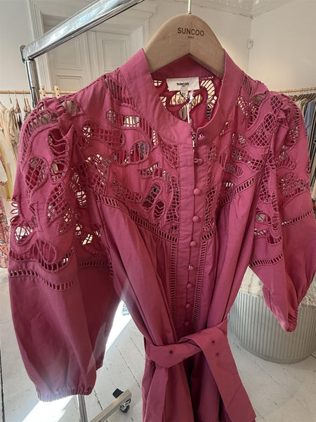CATY DRESS, BOISE DE ROSE