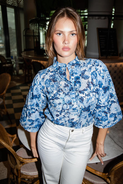 ELLA BLOUSE BLEU DE FRANCE