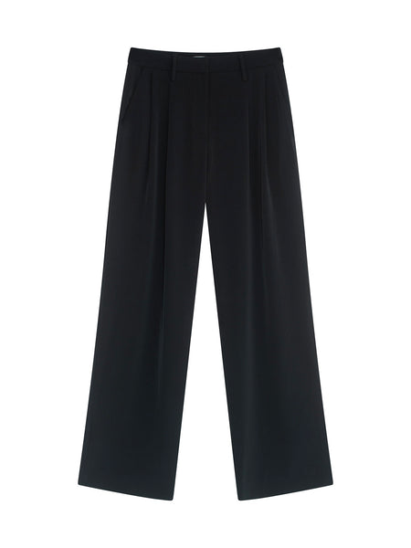 DUKE Crepe bukse, BLACK