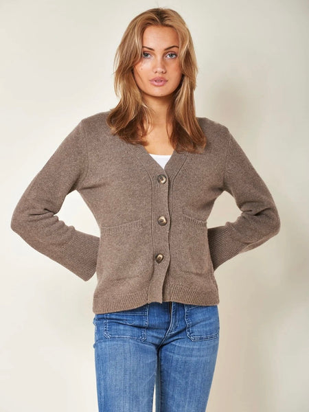 TATE  ULL CARDIGAN  , TAUPE
