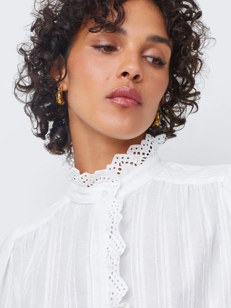 LOVER  BLOUSE, BLANC CASSE / HVIT