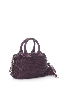 BROOKE LEATHER BAG, BORDEAUX