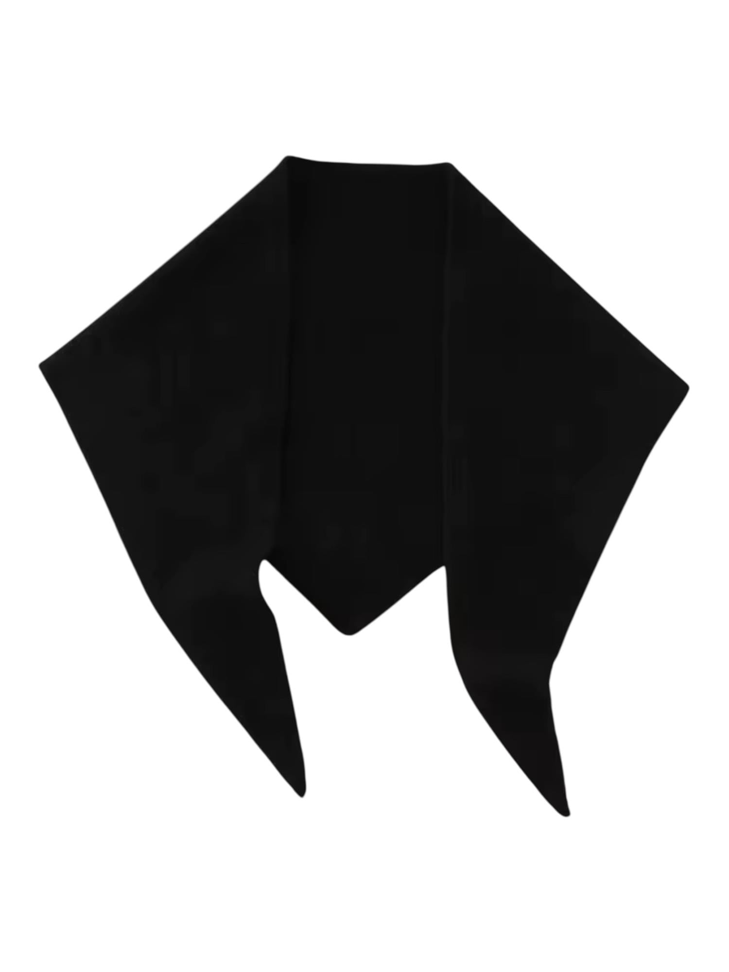 BETTY trekant skjerf i 100 % ull, BLACK