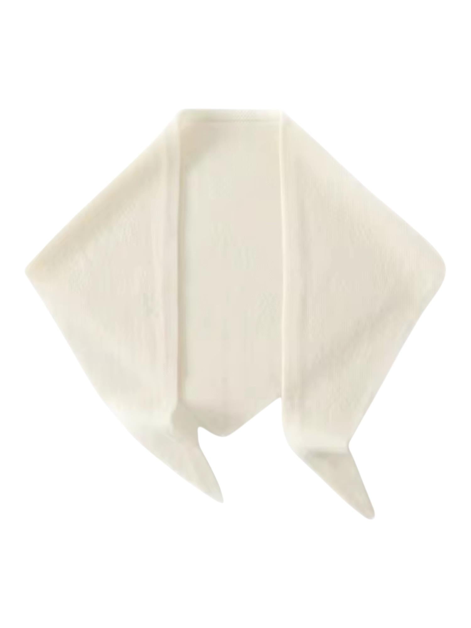 BETTY trekant skjerf i 100 % ull, WHITE CREME