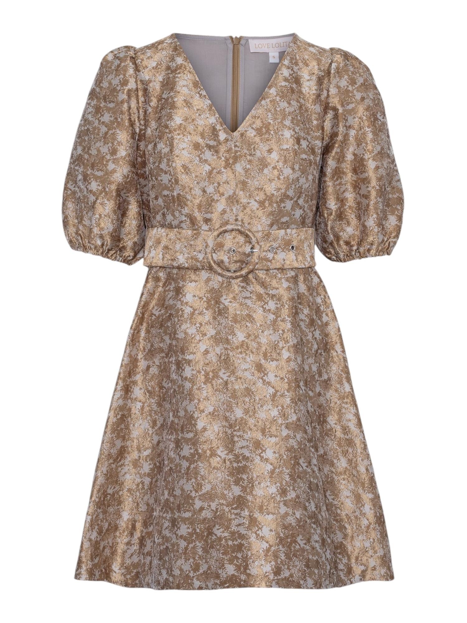 BERNADOTTE DRESS Champagne brown