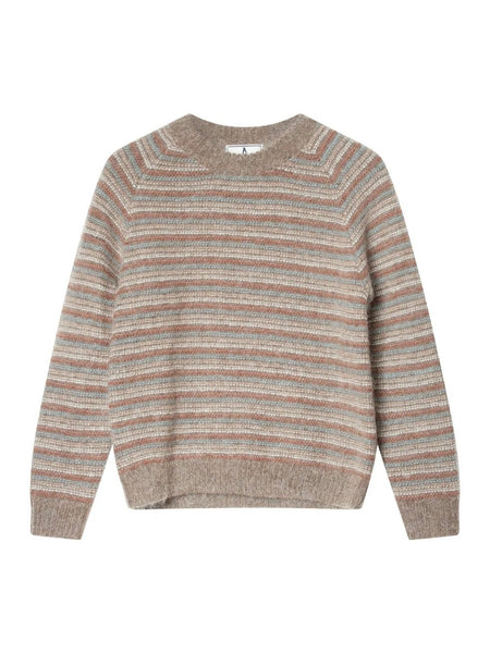 MADDOX STRIPE ULLGENSER, BROWN MELANGE COMBO
