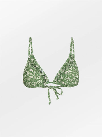 Fleurie Bella Frill Bikini Top, Campsite Green