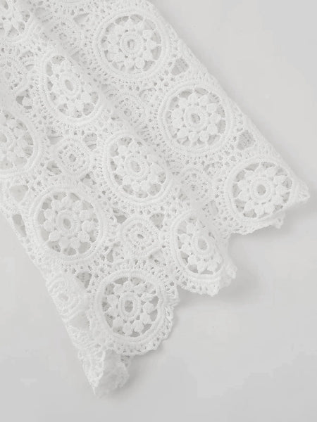 MADDIE LACE DRESS, WHITE