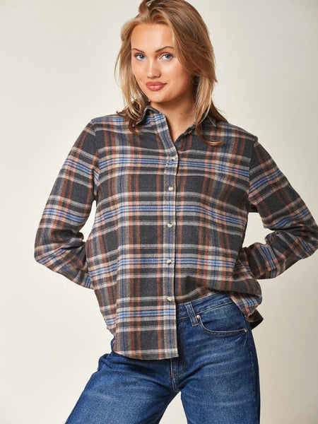 ARC MODERN TARTAN SHIRTS, DARK GREY