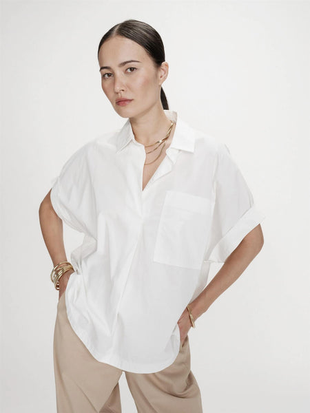 VERSIGNY LOOSE COTTON BLOUSE,  IVOIRE