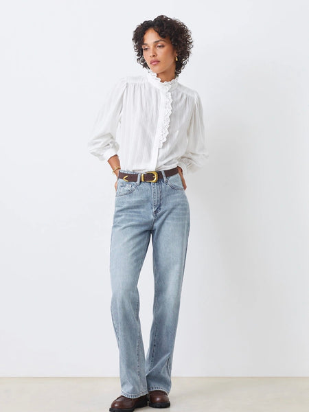 LOVER  BLOUSE, BLANC CASSE / HVIT
