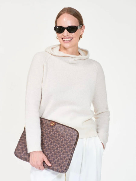 ULTIMATE MONOGRAM COMPUTER CASE,  BROWN