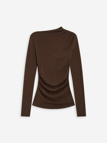 AURYGNY top, CHOCOLATE