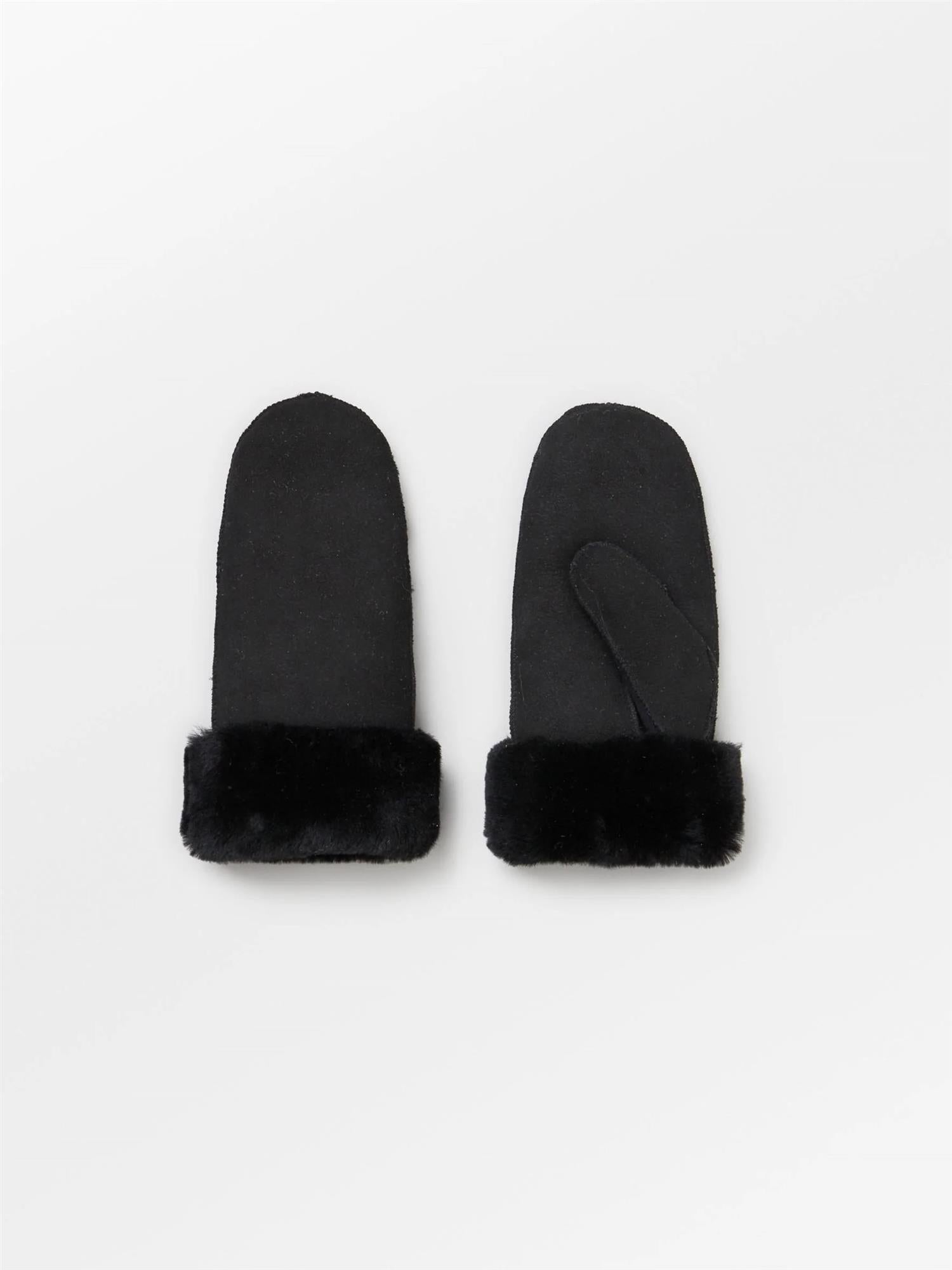 Doa Shearling Mitten, BLACK