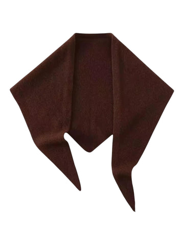 BETTY trekant skjerf i 100 % ull, BROWN