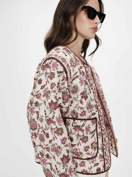 VAHINA PRINTED QUILTED JACKET,  FLEUR