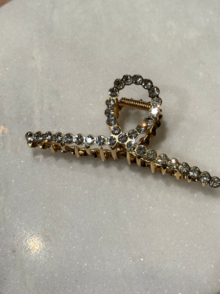 NEW INFINITY hårklype i gull og krystaller, ALL CRYSTALS