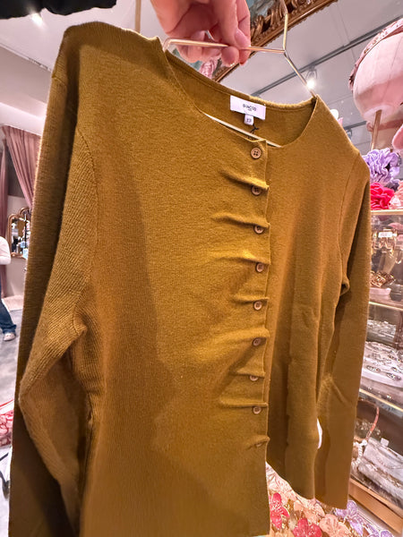 GAMIRA CARDIGAN TOPP,  OLIVE