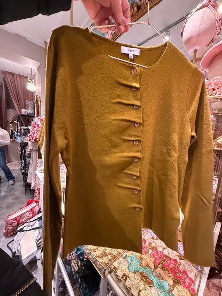 GAMIRA CARDIGAN TOPP,  OLIVE
