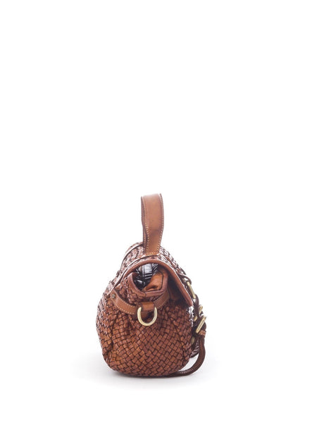 MILLY LEATHER BAG, COGNAC