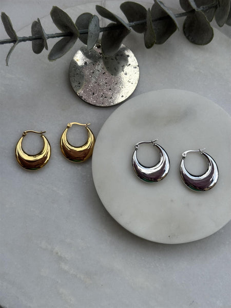 Flat Hunky hoop, SILVER