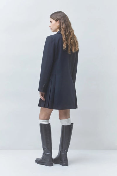 CASSIS WOVEN ROBE  KJOLE, BLEU NUIT