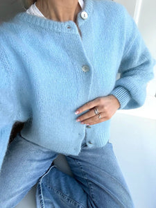 LIGHT BLUE  IDAIC cardigan i ullblanding,