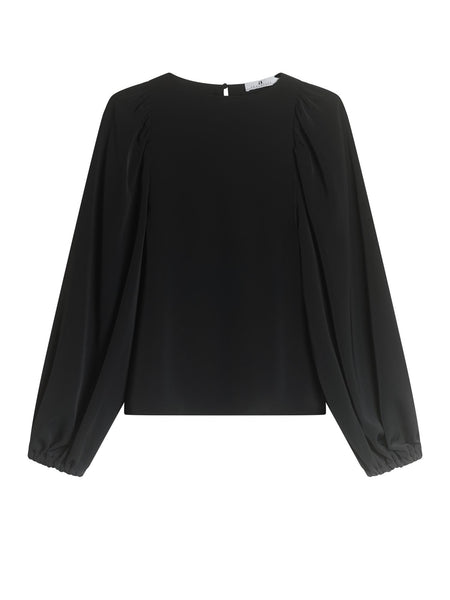 ASHI Crepe blouse, BLACK