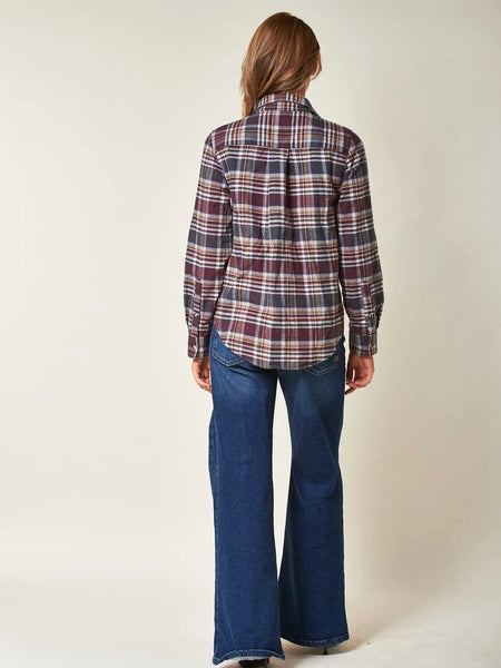 ARC MODERN TARTAN SHIRTS, BURGUNDY