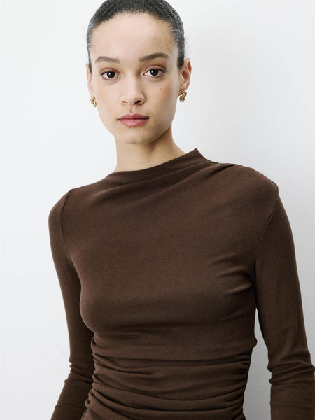 AURYGNY top, CHOCOLATE