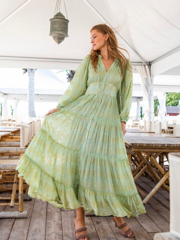 ELODIE DRESS,  FRENCH LIME