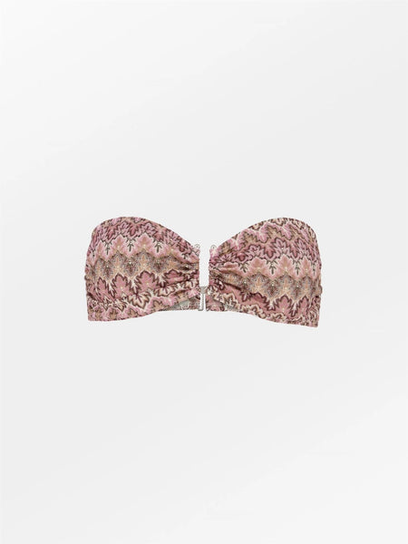 Amber Bandeau Bikini Top, Dusty Rose