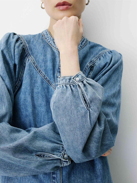 ANAELLE denimbluse, LIGHT BLUE