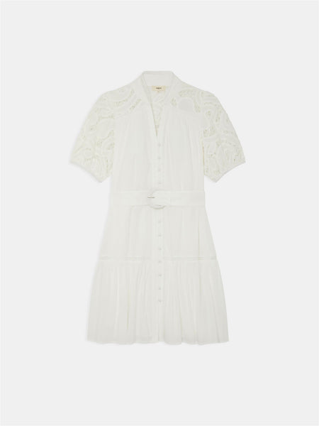 WOVEN ROBE CATLEYA , BLANC CASSE