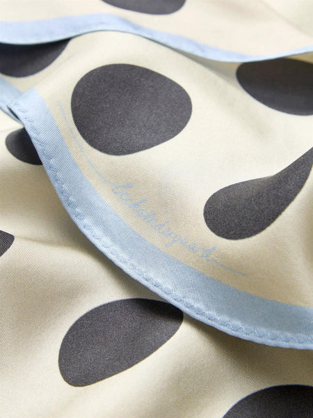 Maxi Polka Triangle Sia Scarf, BIRCH WHITE