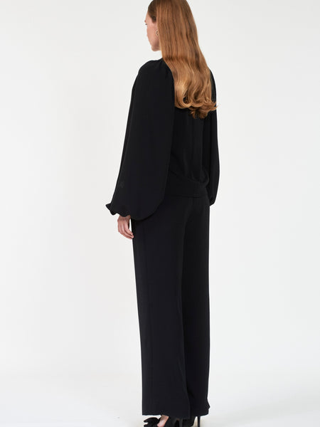 ASHI Crepe blouse, BLACK